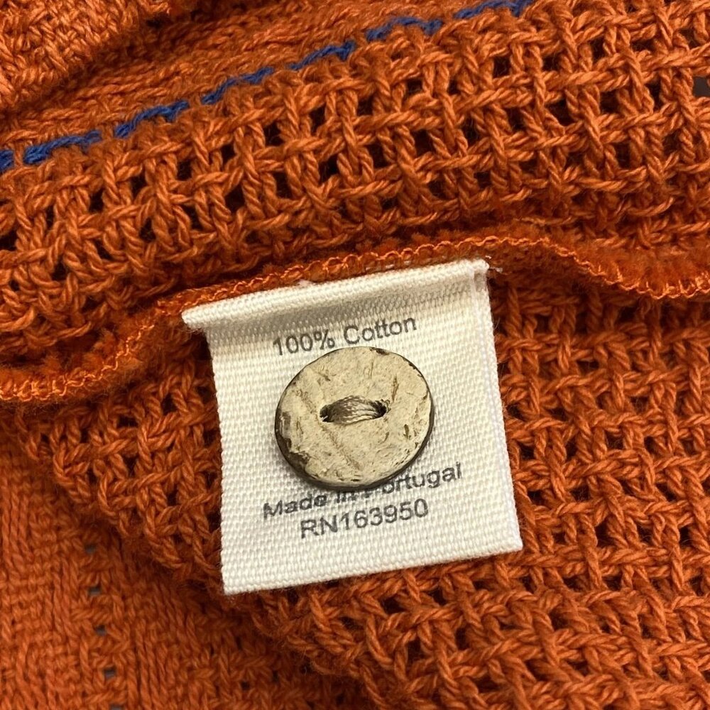 NEW ROAD TO NOWHERE Sofia Cotton Woven Stripe Tank Top • Size M • Tomato Orange - Picture 5 of 11